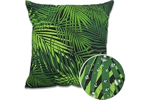 Domarex Gartenkissen Wasserdicht Botanic 45x45 cm – Terrassenkissen – Balkonkissen – Oxford-Gewebe UV-beständig – Füllung aus Silikonkugeln - bequemes Kissen - Dark Palms
