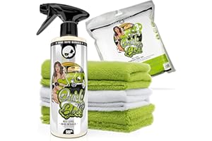 Nuke Guys Kit de lavage et d'entretien pour voiture : nettoyant Quick'n'Gloss Quick Detailer 500 ml, 3 chiffons en microfibre, 40 x 40 cm, 500 g/m²