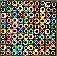DK Threads 2 PLY Polyester Sewing Thread Assorted Thread Box | Multicolored Thread Spools - 180 Mtr (100 Colours, Set A)