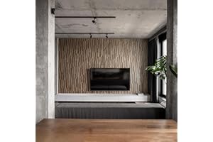 Wooden Wall Design Paneles de pared de madera de roble natural con aspecto 3D, modelo Correctus (1 m2).