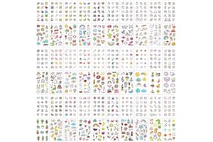 Qpout Tatuajes Temporales Para Niños Adultos Mujeres (60 Hojas) 800 Pcs Lindos Tatuajes Falsos Impermeables Pegatinas De Cara Arte Brazo Tatuajes De Manga Colorido Animal Fruta Vegetal