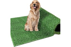 SSRIVER 100x150CM People di erba falsa per cani cuscinetto di erba artificiale per tappetino erba lavabile da vasino cucciolo per allenamento per con foro di drenaggio e facile da pulire