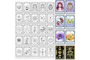 GLOBLELAND Tarocchi tema timbri trasparenti stile vintage stelle costellazioni streghe sigillo in silicone per fai da te scrapbooking