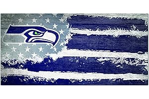 Fan Creations NFL Seattle Seahawks Unisex Seattle Seahawks Flagge, Schild, Team-Farbe, 6 x 12