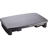 Amazon Basics verstellbarer Computer-Monitorständer für weniger Nackenbelastung, geeignet für Monitore und Laptops mit einem 