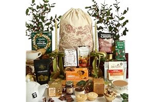 Festive Favourites Santa Sack Christmas Hamper for Couples, Friends & Family – Alcohol Free Hamper with Luxury Mince Pies, Italian Panettone & Chocolate Truffles – Clearwater Hampers & Gourmet Gifts