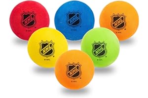 Franklin Sports Mini - Indoor Floor Hockey Balls for Kids - 6 Soft Foam Balls - Assorted Colors