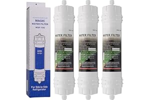 Magic Water Filter WSF-100 | Pacco da 3 - Filtro dell’acqua compatibile con Samsung frigorifero - Cartuccia filtrante acqua esterno per frigo americano - Filtri WSF100