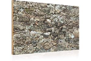 KORK-DEKO Pared Posterior XL de Corcho (Pared Posterior de terrario), extragruesa (Pared Posterior de Corcho 3D, Fondo Terrario de Corcho Natural) 90 x 60 cm