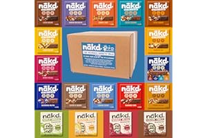 FREE FROM DIRECT Barrette Nakd Barrette Nakd con frutta e noci Spuntini salutari per adulti e bambini. Cibo da bar per la colazione. Barrette vegane, senza latticini, senza frumento e senza glutine. (72 Barrette)