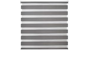 Blindecor Lira tenda a rullo giorno e notte, colore Argento grigio, tenda per interni 160 x 180 cm (Larghezza x Altezza) | Dimensioni del tessuto 157 x 175 cm. Eleganti tende giorno e notte