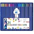 STAEDTLER 157 SB24 Ergosoft Triangular Colouring Pencils - Assorted Colours (Pack of 24 Pencils)