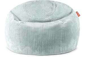 ‎FUNZY Funzy Sitzsack für Kinder aus Cord mit Füllung aus Schaumstoff, Kindersitzsack für Mädchen und Jungen aus hochwertigen Materialien, Oeko-TEX 100 Zertifiziert mit 3 Jahre Garantie, Salbei Grün