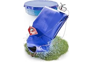 LAINFELD Poolabdeckung Rund Ø 560 cm Inklusive Befestigungsmaterial | Poolplane aus dickem 200 GSM Material Abdeckplane passend für INTEX BESTWAY Pool