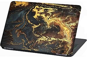 FINEST FOLIA Film universel pour ordinateur portable Design Cover: Abstrait Housse de protection autocollant en vinyle Skin Sticker adhésif (17″, Lp33 Poudre d'or)