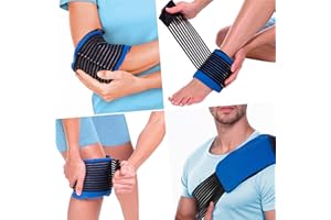 GELPACKS DIRECT Gel Packs Direct - Multipurpose Reusable 3-in-1 Heat Pack & Cold Ice Packs for Sports Injuries with Strap for Elbow, Knee, Ankle & More. Treats Sports Injuries, Joint Stiffness, Swelling, Pain & More.