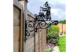 Steel Images Witch and Couldron Ornamental Hanging Bracket