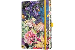 AGENDAS DEUSTO CASTELLI Libreta A5 bonita Tapa Dura Hojas lineas hecha en Italia - Bullet Journal A5 - Libretas bonitas - Cuaderno de Viaje - Diario de Viaje - Cuaderno Cockatiel - Notebook - Journal Book