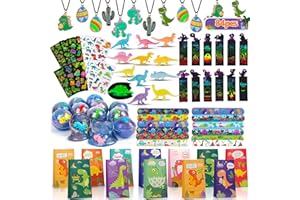 CGBOOM Dinosaurier Party Mitgebsel Kindergeburtstag, Kindergeburtstag Gastgeschenke, Schleim Eier Leuchtende Dino Kratzbild Geburtstagstüten Dino Deko kindergeburtstag Dinosaurier Spielzeuge Jungen