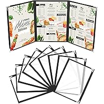 2 Copertine Per Menu Ristorante 30x21 Cm - Porta Menu A4, 4 Pagine, Colore Nero - Foto 2