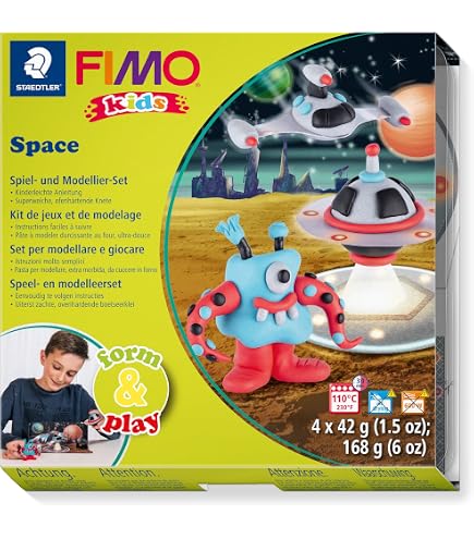 FIMO Kids Dreamy Pets – Juego De Modelado De 4 Bloques Para Niños, Masa Suave Con Instrucciones, Fomenta La Motricidad Y Creatividad