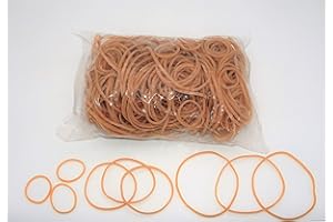 Progom – Elastici in gomma – naturale – Misure assortite – Lunghezza da piatto: 30 mm, 60 mm, 80 mm, larghezza: 1,7 mm, sacchetto da 100 g