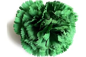 BRANDELIA Claveles Flores Flamencas Típicas Andaluzas Adorno Pelo Mujer Baile Flamenco Flor Flamenca Clavel Cabello Feria de Abril y Romerías, Verde Botella Ø9cm