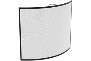 Fire Vida Buckton Spark Guard Fire Screen, Metal, Black