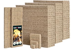 KOTARBAU® Set Med 2400 Stycken Tändkuber - För Grill Och Kamin - Träull - Tändblock För Grillar - Och Kaminer - Enkel Användning