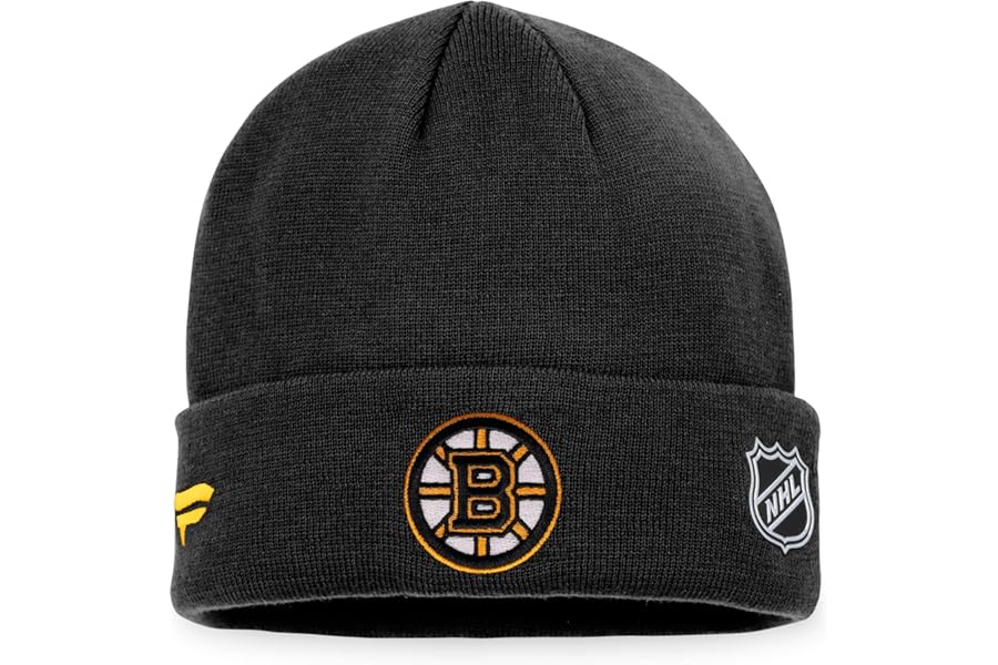 Fanatics NHL Authentic Pro Game Train Cuffed Knit Boston Bruins Winter Beanie Hat Wool Hat, mehrfarbig, One Size