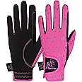 AFE Kids Gloves For Girls Boys Unisex Horse Riding Gloves Outdoor Gloves Sports Gloves Cycling Gloves For Children Black Blue Pink Star Design