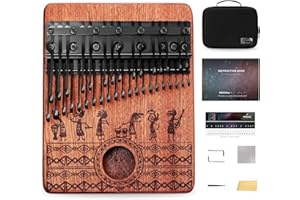 MOOZICA 36 teclas Chormatic Kalimba, diseño de piano de doble capa 36 dientes Kalimba Thumb Piano, Kalimba de caoba sólida profesional (BKA-36MA)