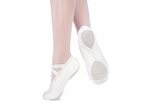 ‎TANZMUSTER tanzmuster Ballettschuhe Mädchen und Damen - Toni - Leder - Geteilte Ledersohle - Gr. 22-45 - Ballettschläppchen für Kinder und Erwachsene - Tanzschuhe fürs Ballett