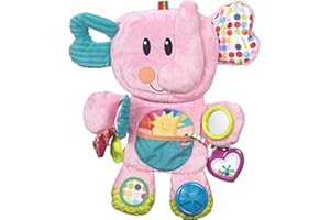 Playskool Entdeckerspaß Elefant, Stoffspielzeug für Babys in der Bauchlage ab 3 Monaten, Pink (Amazon Exclusive)