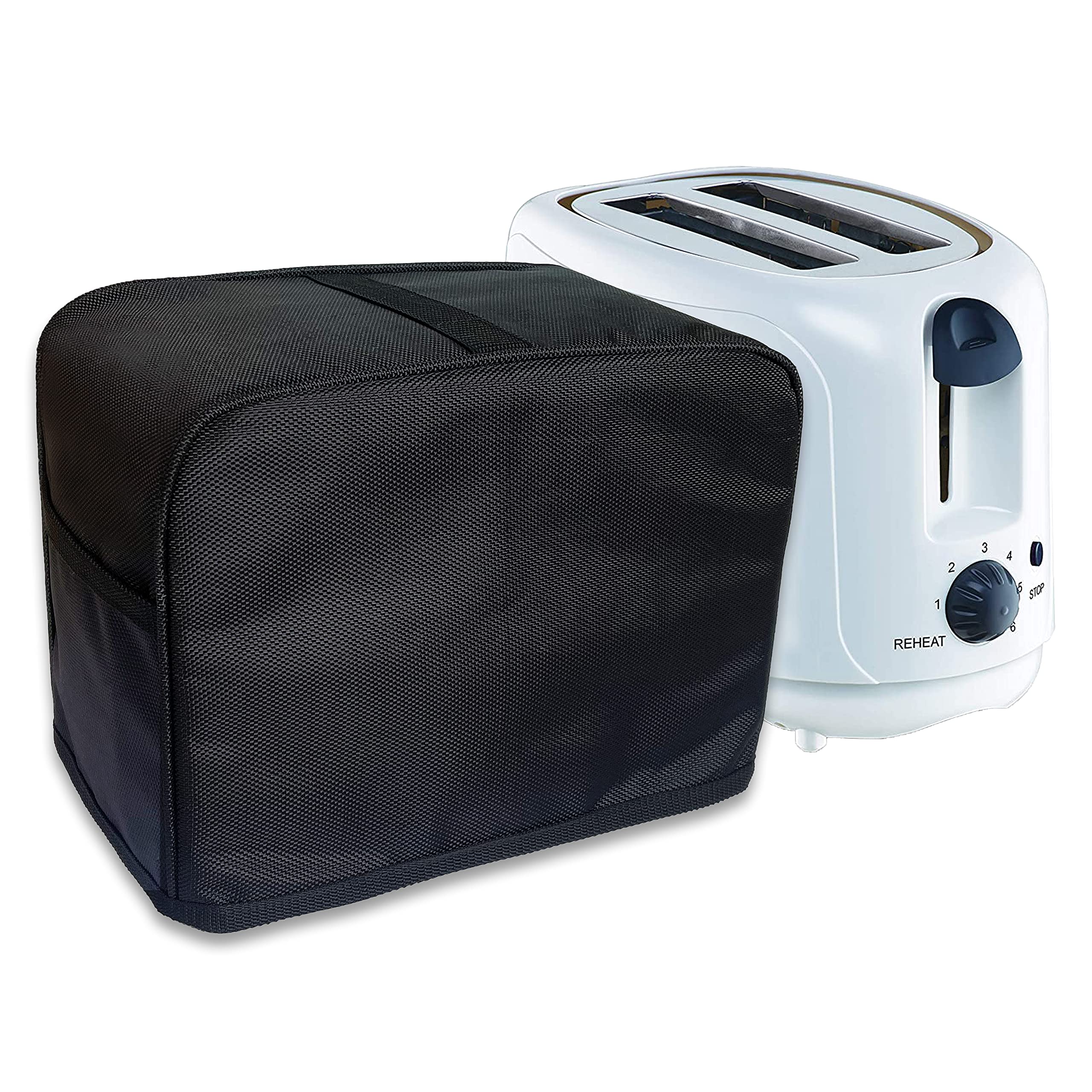 NABAAT Dust Proof Water Proof Washable Cover: The Ultimate Kitchen Essential for 2 Slice Toaster Pop-ups â€“ Black (11â€x 6.5â€x 8â€)