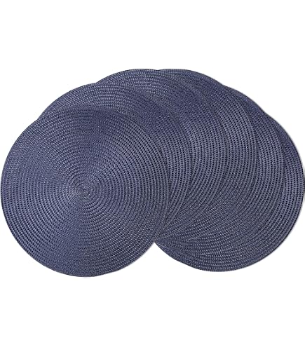 YUNJUER Sets de Table en Cuir et Dessous de Verre Rond, Résistants