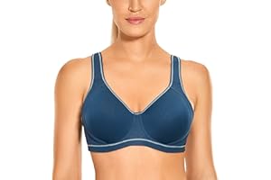 SYROKAN Sujetador Deportivo Alto Impacto X-Back Tallas Grandes Cómodo para Mujer