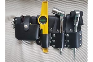 BBI LTD Black Leather Scaffolding Tools Belt With Full Tool Set - 12'' Round Head 1921