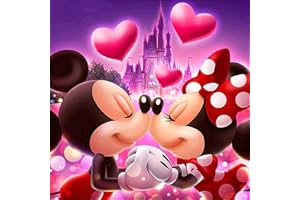TIANLONG Art Disney Diamond,Diamond Painting Kits,DIY Diamond Painting Kits,Diamond Painting Kits for Adults Kids,Beautiful Crystal Diamond Embroidery Paintings Arts Craft,for Home Wall Decor 12x12inch