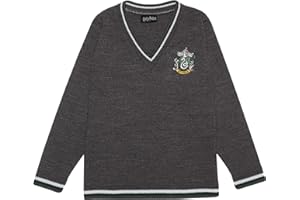 Popgear Jungen Harry Potter Slytherinhaus Strickpullover Holzkohle Knitted Jumper