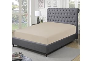 Sapphire Collection 300 Thread Count 100% Egyptian Cotton Fitted Sheets (King, Mocha)