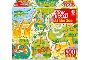 Usborne Book and Jigsaw At the Zoo