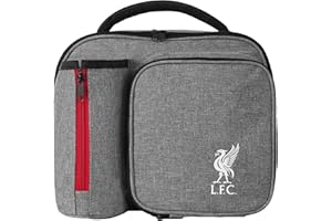 FOCO Liverpool F.C. Grey Lunch Bag with Food-Safe Easy Clean Lining and Bottle Holder