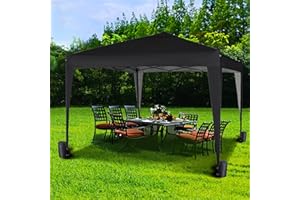 mcc direct 3x3m Pop-up Gazebo Waterproof Outdoor Garden Marquee Canopy NS (Black)