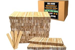 PINI Anmachholz de leña de roble 10 kg de leña para chimenea, barbacoa, fogata, brasero