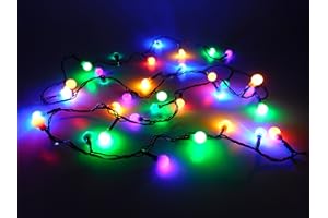 Christmas Concepts® 35 Multi Colour LED Berry Lights with 3m Green Cable - Christmas Tree Decorations - Indoor Lights