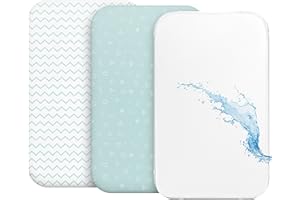 SWEETY FOX Lenzuola Next To Me 3-in-1 - Lenzuola Culla Cododo con Angoli (Set da 2) + 1 Coprimaterasso Impermeabile con Elastico 3-in-1-50 x 83 cm - Per Culla Co-sleeping, Lettino - Bimbo e Bimba - Blu