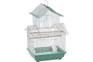 PREVUE PET PRODUCTS Prevue Hendryx SP1720-4 Shanghai Parakeet Cage, Green and White