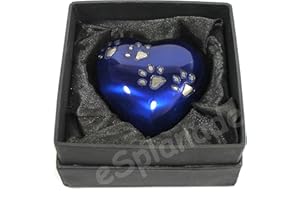 eSplanade urna de cremación de Mascotas en Forma de corazón contenedor conmemorativo Olla Tarro | urnas de Metal | urnas funerarias | Recuerdo conmemorativo | urnas para Mascotas | urnas de Bronce