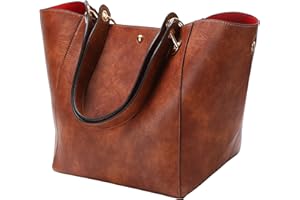 SQLP Bolso Mujer Cuero Moda Marca Bolso Bandolera Grande Capacidad Casual Suave Piel Bolsa de la Compra Bolsa Mensajero Negro